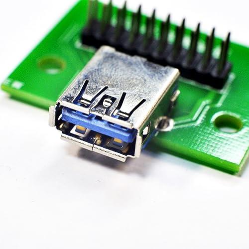 WLGQ USB 3.0 Aタイプメス 2.54mm ブレークアウトボード DIYテストコネクター ...