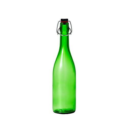 アデリア 保存瓶 ウォーターボトル スウィングストッパーボトル 720ml グリーン [ガラス瓶/ガ...