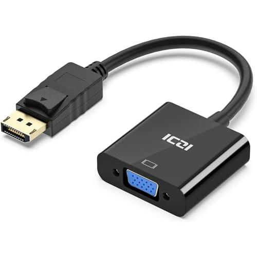 ICZI Displayport VGA変換アダプタVGA 変換ケーブル ディスプレイポート VGA...