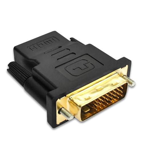 TRkin HDMI DVI変換アダプタオス-メスDVI-D 24+1,080 PメッキコネクタHD...