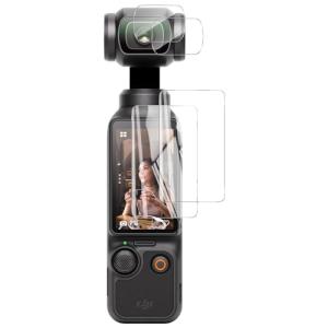 For DJI OSMO Pocket 3 ガラスフィルム(2枚)+カメラフィルム（2枚）AUDASO DJI OSMO Pocket 3 強化ガラス 液晶保護フィルム 硬度9H 耐衝撃 スクラッ｜グッドディール