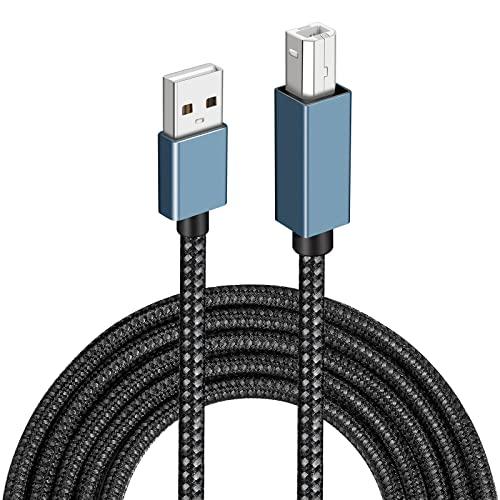 プリンターケーブル (ブルー, 1m)Popolier USB2.0ケーブル タイプAオス - タイ...