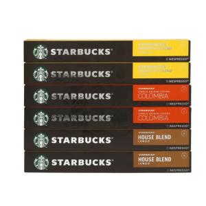 スターバックス ネスプレッソ カプセル STARBUCKS NESPRESSO 6箱(１箱10カプセル入り)/サニーデイブレンド20杯分 /ハウスブレンド20杯分 /コロンビア20杯分