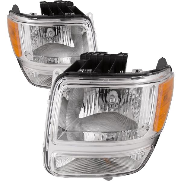 【並行輸入品】HEADLIGHTSDEPOT ヘッドライトハロゲン 2007-2011 Dodge ...