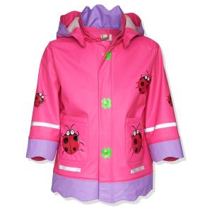 Playshoes Girl 'sてんとう虫防水雨ジャケット カラー: ピンク Playshoes Girl's Ladybug  並行輸入品｜good-face