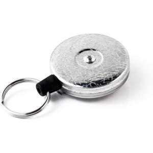 【並行輸入品】KEY-BAK オリジナルシリーズ 伸縮式キーリール ステンレススチール製のバネとケブ...