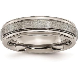 【並行輸入品】Iceカラットチタン溝付きエッジ6 mm結婚指輪ファッションジュエリー女性用理想的なプ...