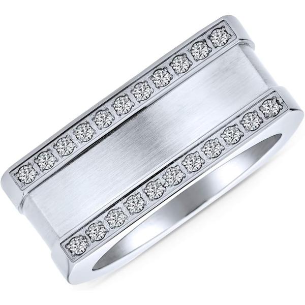 【並行輸入品】[Bling Jewelry] メンズ ジオメトリック キュービックジルコニア CZ ...