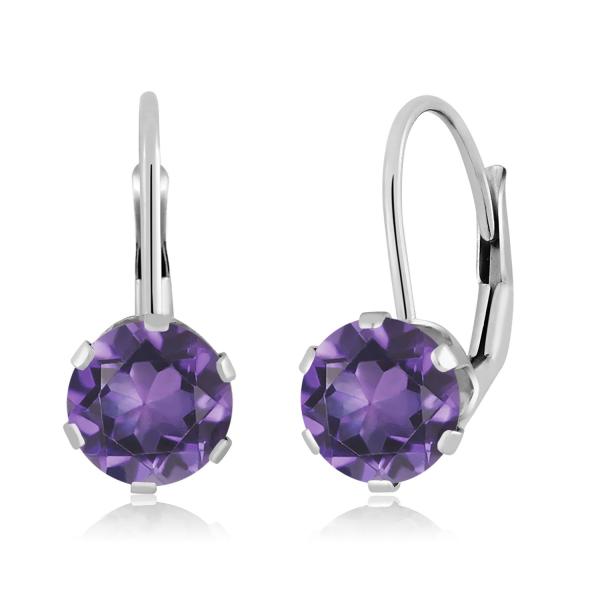 【並行輸入品】Gem Stone King 1.50カラット 天然 アメジスト ピアス レディース ...