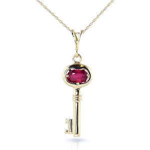 【並行輸入品】Galaxy Gold GG 0.5カラット 14Kソリッドゴールドネックレス ルビー...