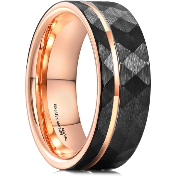【並行輸入品】King Will Duo 7 mmメンズブラック炭化タングステンリングマット仕上げ1...