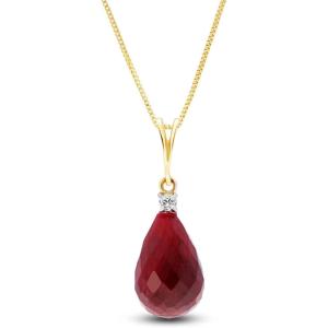 【並行輸入品】Galaxy Gold GG 14K イエローゴールド ネックレス ダイヤモンド ルビ...