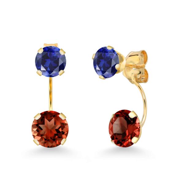 【並行輸入品】Gem Stone King 3.2カラット 天然 ガーネット ピアス レディース シ...