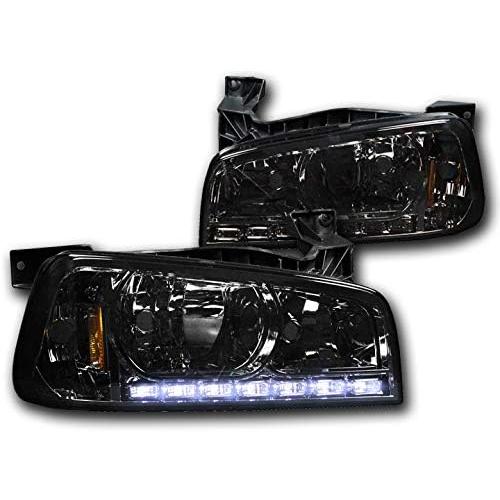 【並行輸入品】ZMAUTOPARTS ダッジチャージャー DRL LED クリスタルヘッドライトラン...