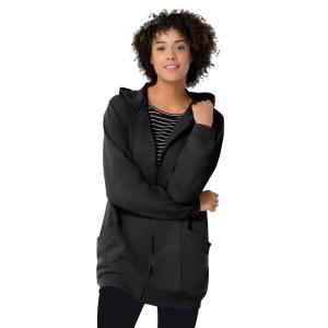 【並行輸入品】Woman Within レディース プラスサイズ フロント・ジッパー チュニック・パーカー US サイズ: 5X カラー: ブラ