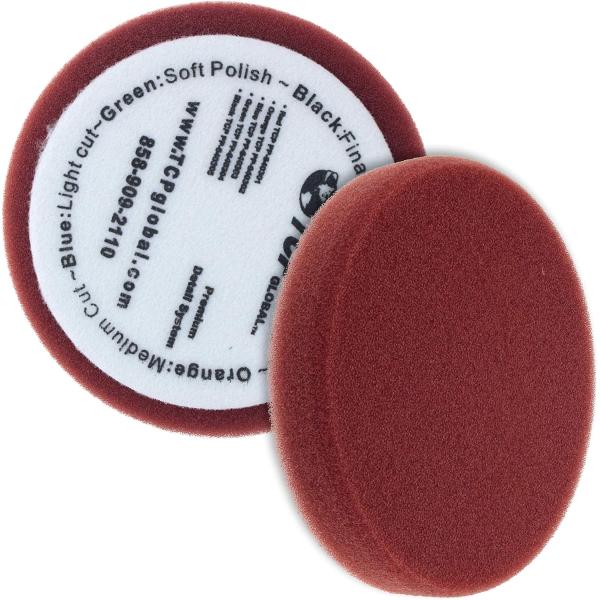 【並行輸入品】6.5 inchレッドフラットHeavyカットグリップFoam Polish Buff...