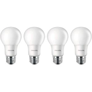 Philips LED Non-Dimmable A19 Frosted Light Bulb: 8...