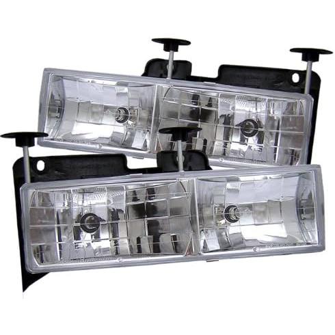【並行輸入品】クリスタルスタイルヘッドライト シボレー C/K 1500 2500 3500 88-...