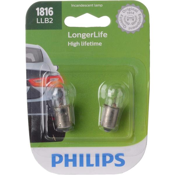 Philips 1816 寿命長持ち 小型電球 2パック。　並行輸入品