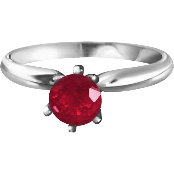 【並行輸入品】Galaxy Gold GG 14K ソリッドホワイトゴールド ソリティアリング 0....