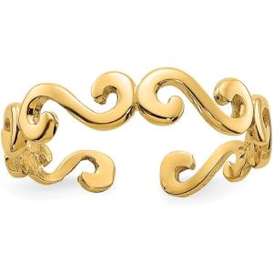 Jewels By Lux 14K Yellow Gold Swirl Toe Ring　並行輸入品