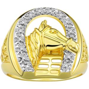 【並行輸入品】RYLOS メンズリング 14Kホワイトゴールドまたは14Kイエローゴールドリング デ...