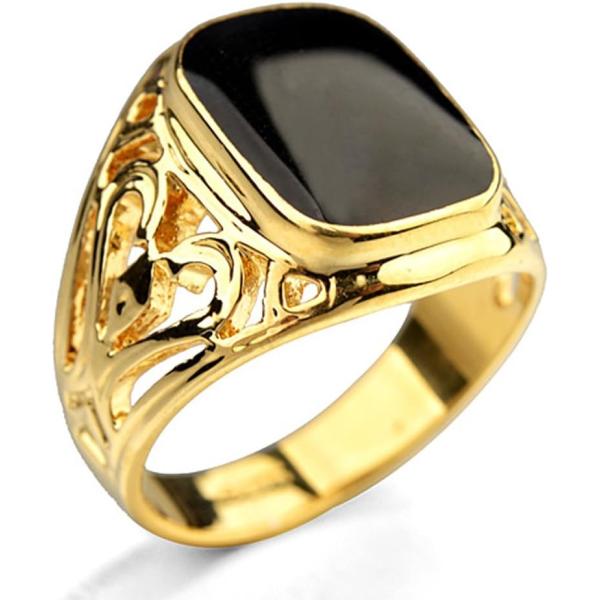 【並行輸入品】Star Jewelry(スタージュエリー) 認印 ピンキーリング ブラック 正方形 ...