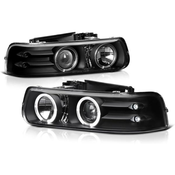 【並行輸入品】VIPMOTOZ LED ヘイローリング プロジェクター ヘッドライト ヘッドランプ ...