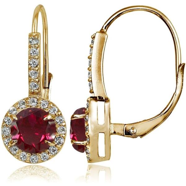 【並行輸入品】イエローゴールドFlashed作成されたスターリングシルバー、本物、または模造宝石とキ...