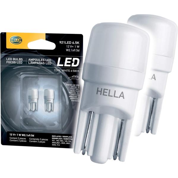 HELLA 921LED 6.5K LEDパフォーマンス電球 12V 1W 2個パック　並行輸入品