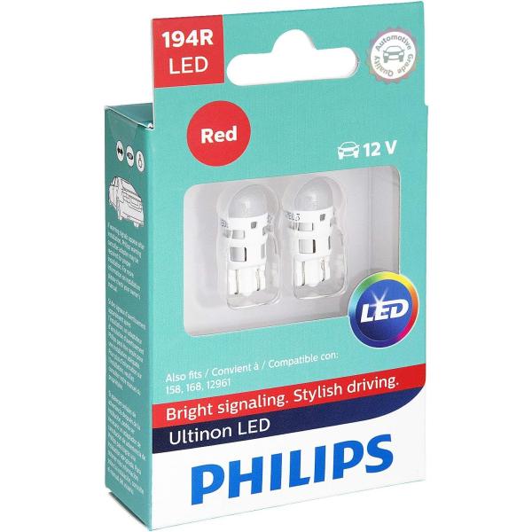 【並行輸入品】Philips 194 Aled Ultinon LED レッド 194RLED　