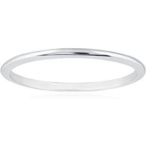 【並行輸入品】1 mm Thin 14 Kホワイトゴールドウェディングバンドリング　