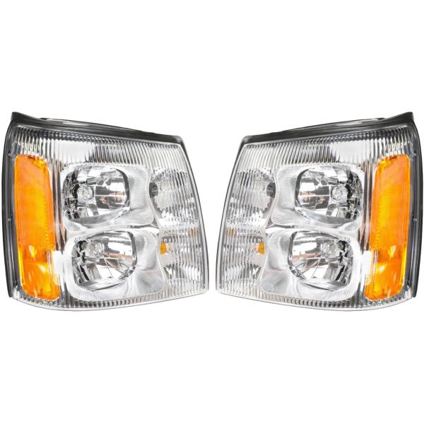 【並行輸入品】ヘッドライト ヘッドライト LH&amp;RH ペアセット 02 キャデラック エスカレード ...