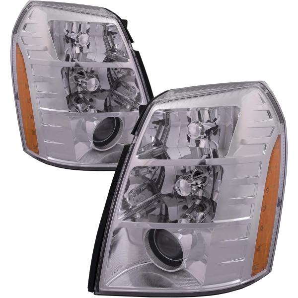 【並行輸入品】HEADLIGHTSDEPOT クロムハウジング HIDヘッドライト Cadillac...