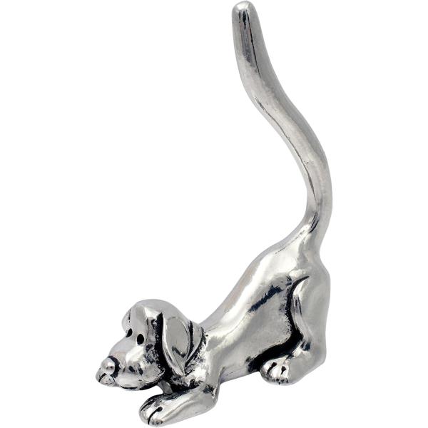 【並行輸入品】犬ストレッチリングホルダー(ピューター)ヨガポーズ　