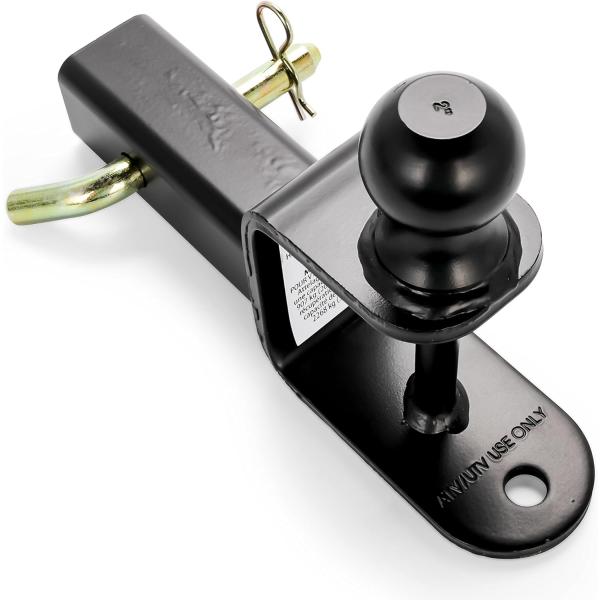 【並行輸入品】Black Boar ATV/UTVマウント ヒッチボールとウインチストラップループ付...