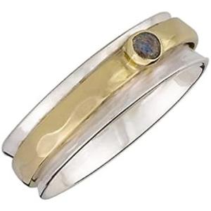 【並行輸入品】エネルギーストーンinch先生のリングSingleラブラドライトカボッションスターリン...