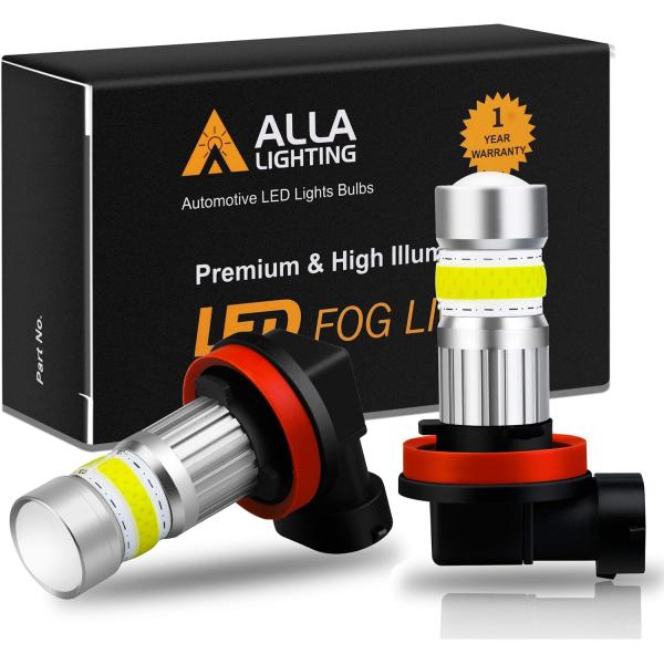 Alla Lighting 2800lm Xtreme スーパーブライト H16 LED電球 フォグ...
