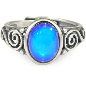 【並行輸入品】Fun Jewels スターリングシルバー マルチカラーチェンジ オーバルストーン ム...