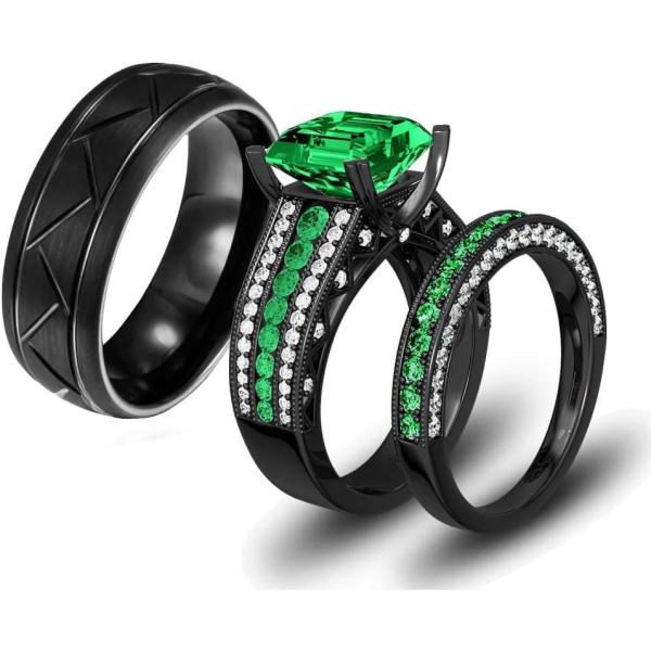 【並行輸入品】LOVERSRING 2リング 彼と彼女のカップルリング ブライダルセット 彼と彼女の...