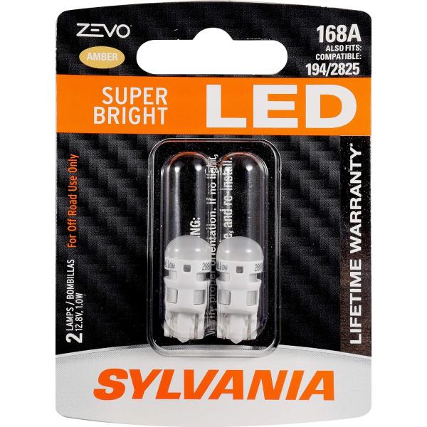 【並行輸入品】Sylvania Zevo 168 Amber T10 W5W Socket LED ...