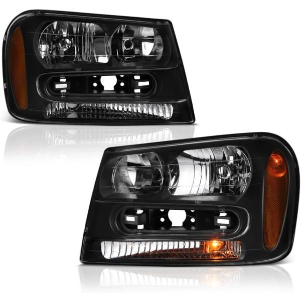 【並行輸入品】VIPMOTOZ ブラックハウジング OEスタイル ヘッドライトヘッドランプアセンブリ...