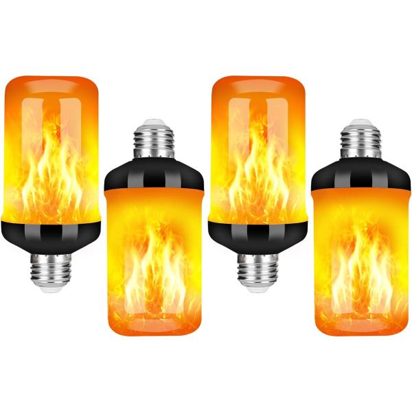 Y- Stop LED Flame Light Bulbs  4 Modes Flickering ...