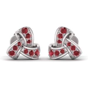 【並行輸入品】Diamondere 天然認定ダイヤモンドとジェムストーン トリニティノットイヤリング...