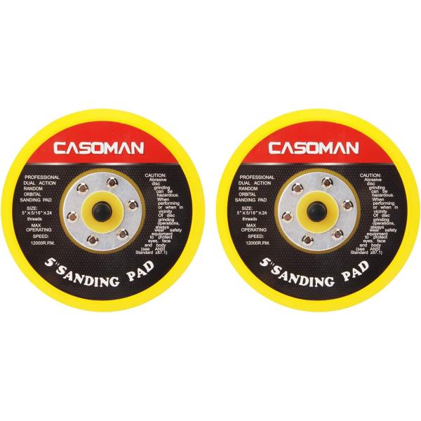 【並行輸入品】CASOMAN 5インチ DAポリッシャー&amp;サンダーパッド - フック&amp;ループフェイス...