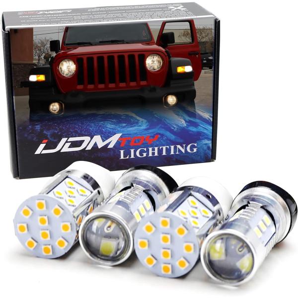 iJDMTOY LEDデイタイムランニングライト ウィンカー変換キット 2018年以降のジープラング...