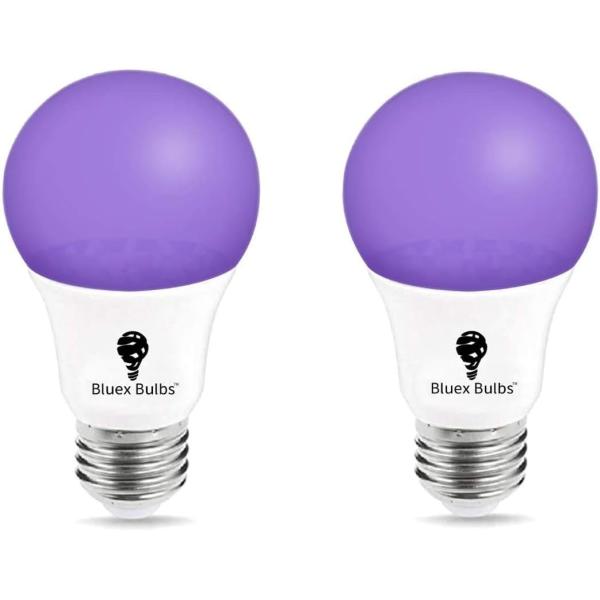 Bluex Bulbs 2 Pack LED Black Light Bulb 9W A19 E26...