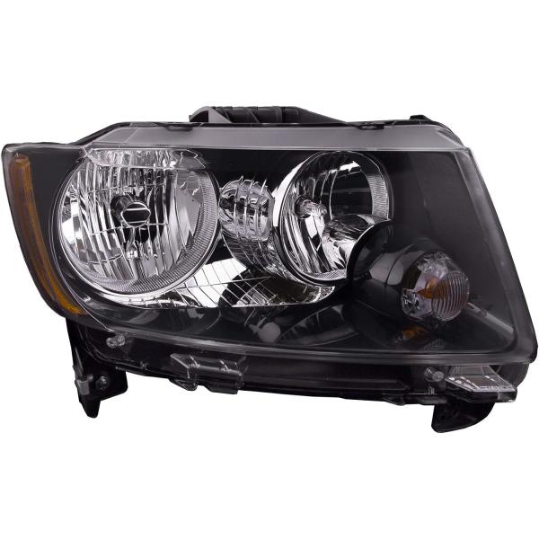 【並行輸入品】HEADLIGHTSDEPOT ハロゲンヘッドライト ジープコンパス2013-2017...