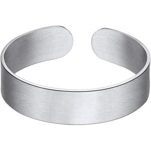 【並行輸入品】Stainless Steel Open Band Ring for Men Wome...