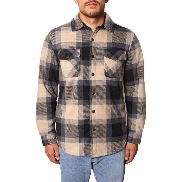 【並行輸入品】Freedom Foundry メンズ 格子縞フリースジャケット スーパープラッシュ ...